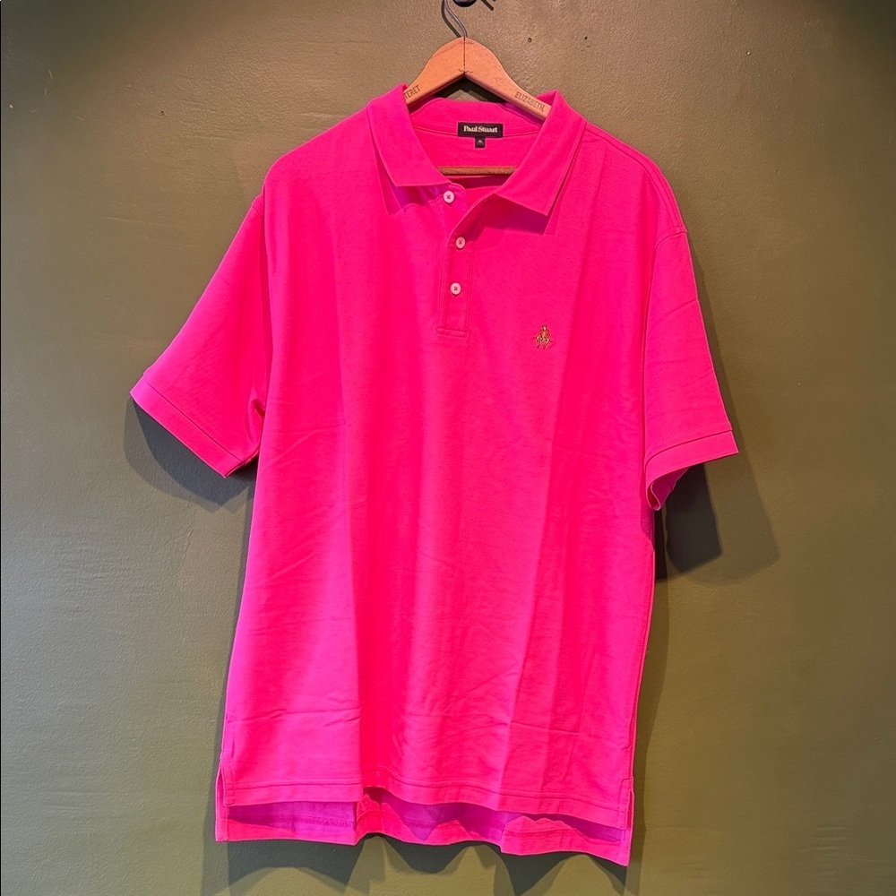 Paul Stuart Men's Vibrant Pink Polo Shirt